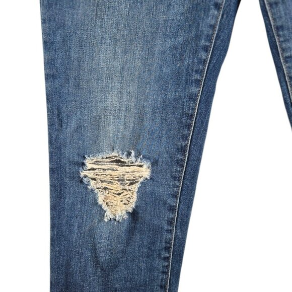 Madewell 27 Women's Jeans Skinny Crop High-Rise Distressed - Picture 5 of 9